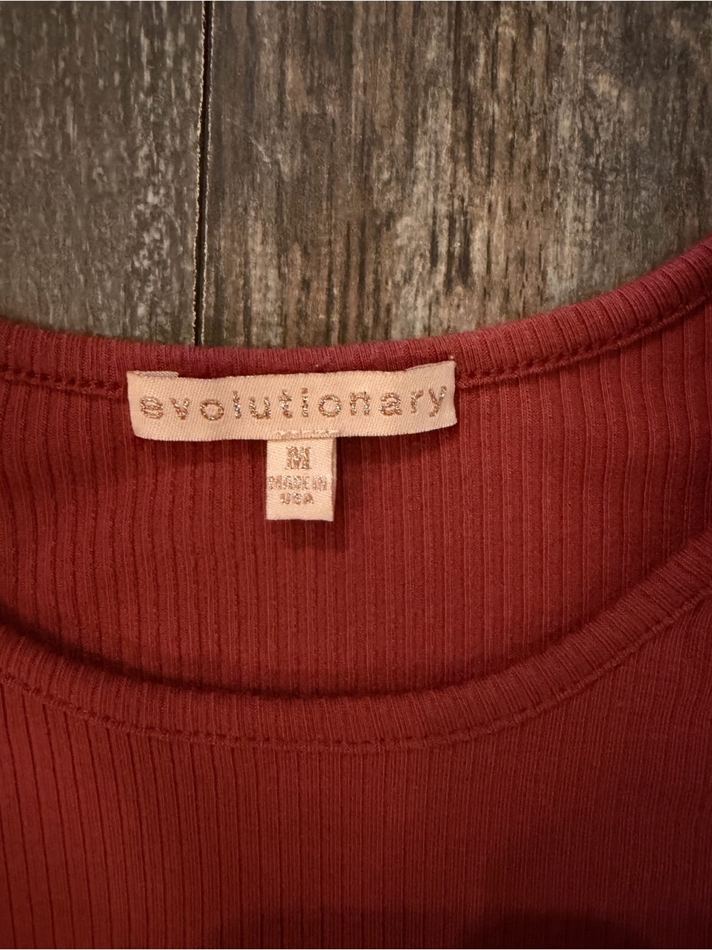 Sleeveless Ribbed Tank with Side Ruching - Rust - Picture 2 of 3